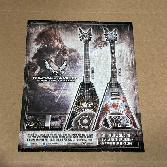 Dean Guitars Other - Michael Amott of Arch Enemy - Dean Guitars - 2016 Print Advertisement